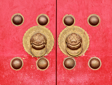 旧门中国古董青铜木头金属隐私入口宗教装饰品建筑学出口房子图片