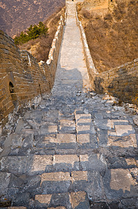 中国长城旅行爬坡地标历史性石头天空世界观光晴天防御图片