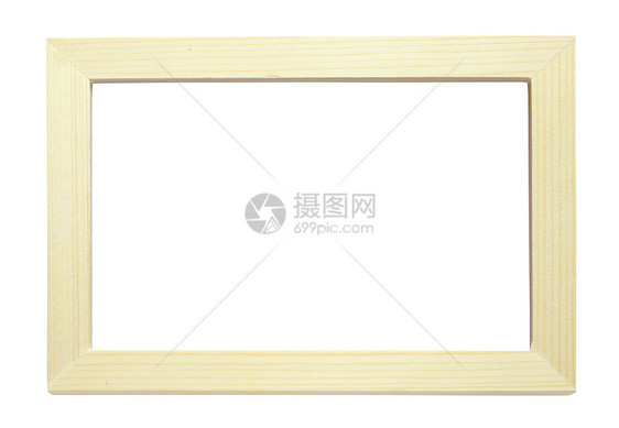 白色背景上孤立的木制照片框雕刻绘画木头棕色边界礼物手工画廊框架正方形图片