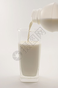 一杯牛奶杯子玻璃反射食物早餐奶油产品养分奶制品白色图片