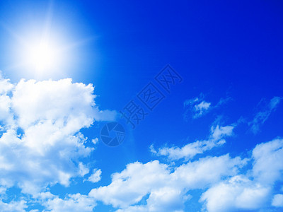 蓝蓝天空自由阳光晴天臭氧环境云景太阳气候天气蓝色图片