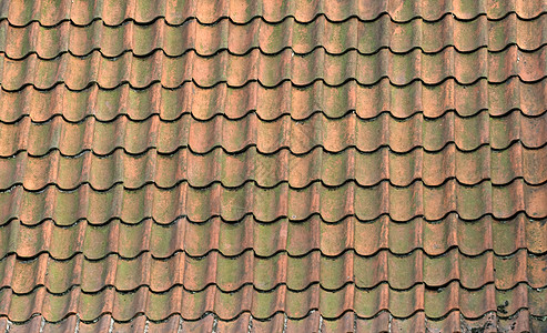 红砖风化陶瓷房子黏土屋面瓷砖分片材料建筑屋顶图片