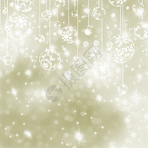 优雅的金色圣诞背景 每股收益 8白色庆典装饰品控制板星星插图褐色奶油雪花薄片图片