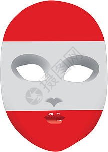 面具 奥地利游戏红色白色插图数字创造力改造角色图片