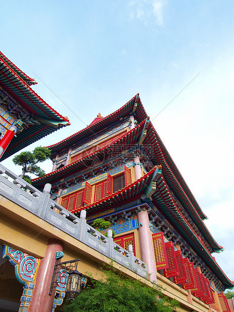 泰王国美丽的中国庙宇宗教上帝旅行文化纪念碑历史建筑艺术城市场景图片