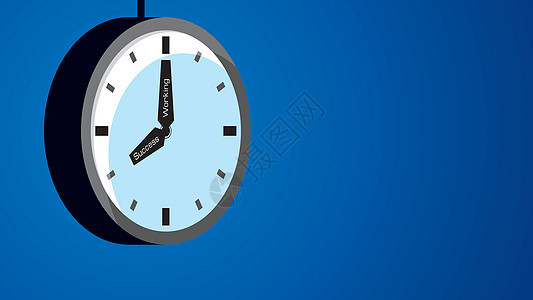 时钟成功阴影插图创造力金属黑色商业蓝色手表灰色图片