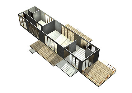 现代建筑 3D 提供了说明图片