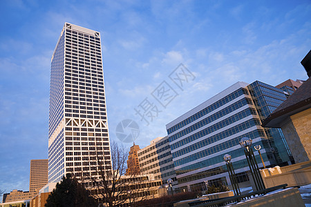 密尔沃基冬季上午城市湖畔建筑学旅行天际建筑图片