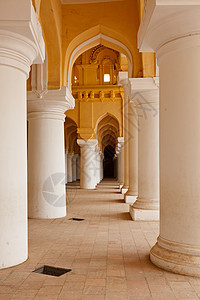 宫 印度泰米尔纳德邦马杜赖柱子法庭国王皇家拱门建筑学图片