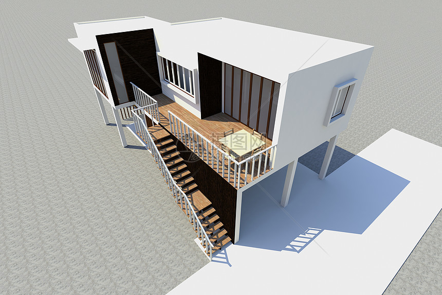 3d 建造的现代住房商业销售项目小屋插图玩具卧室窗户家庭建筑师图片