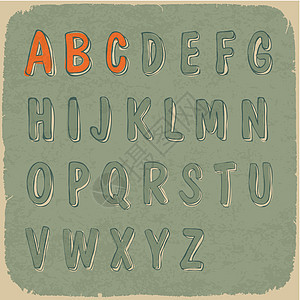 反向风格的san-serif 字体 矢量 EPS10图片