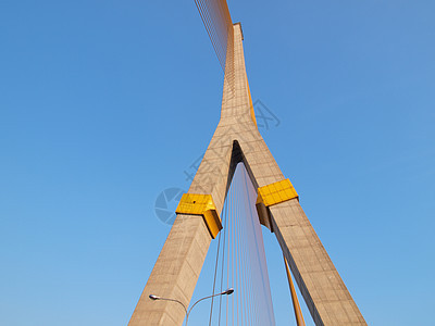 泰籍Bangkok泰国8号大桥Rama 8号城市纪念碑土地街道电缆国王构造交通建造基础设施图片