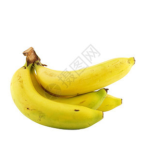 一群被白种背景孤立的香蕉白色饮食黄色水果剪裁食物皮肤宏观组织小吃图片