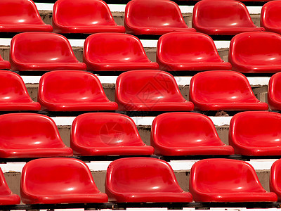 体育场正常红色座位椅子民众看台足球空白长椅橙子数字楼梯塑料图片