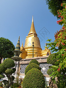 大宫 泰国曼谷曼谷艺术宗教宝塔历史文化旅行建筑金子寺庙游客图片