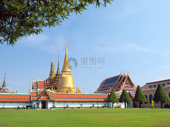 大宫 泰国曼谷曼谷建筑蓝色旅行寺庙文化游客宝塔建筑学旅游历史图片