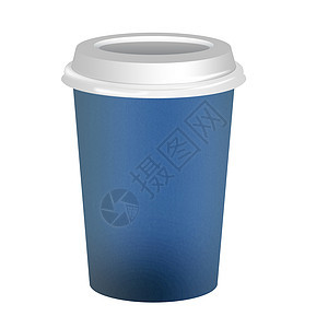 白色背景的外送咖啡杯拿铁咖啡店纸盒塑料袖子持有者杯子纸板棕色液体图片
