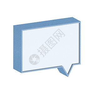 白色背景上的3D回收纸的谈话标签材料软垫标题记事本文档备忘录边缘笔记工艺记忆图片