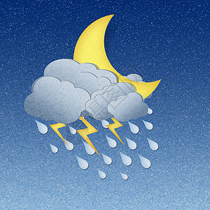 夜间雨雨下 格龙盖再生纸月亮季节材料记事本标签卡片天空组织彩虹回收天气图片