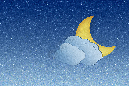 夜间格龙盖回收纸月亮软垫天空教育蓝色太阳孩子记事本邮政标签组织图片