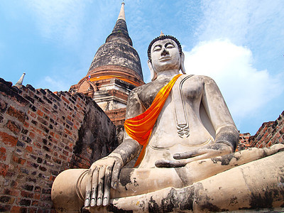 泰国的佛像雕塑遗产精神旅行历史连体信仰雕像纪念碑公园图片
