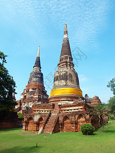 泰国佛塔雕像历史旅游宝塔文化遗产历史性地标佛教徒图片