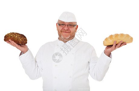 贝克曼魅力面包男人插头成年人白色广告食品师傅后裔图片