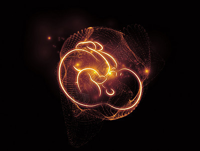 胎儿精神胚胎插图孩子星星黄色怀孕橙子子宫胎盘作品图片