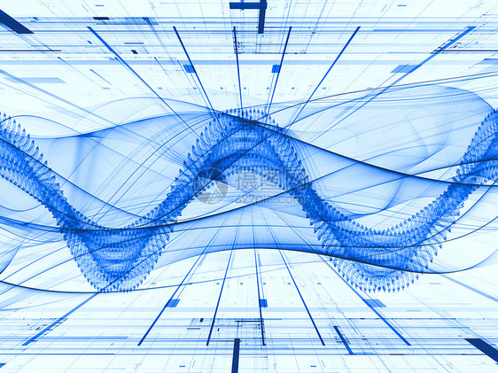 线波技术流动速度运动几何学网格溪流科学屏幕作品正弦波图片