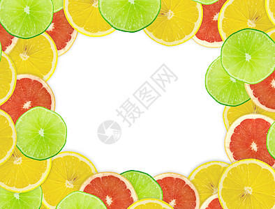 柑橘切片摘要背景 特写 工作室照片水果食物柠檬圆圈摄影宏观橙子框架绿色柚子图片
