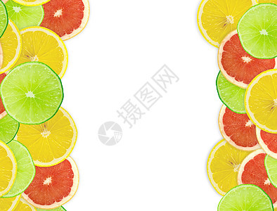 柑橘切片摘要背景 特写 工作室照片柚子活力圆圈红色黄色肉质框架食物水果绿色图片