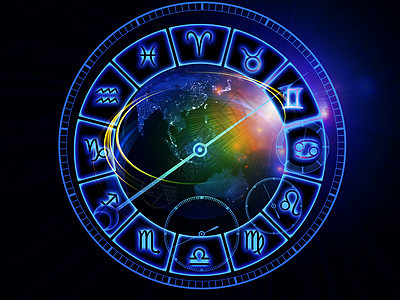 占星架魔法墙纸技术作品预测蓝色圆形八字拨号预言图片