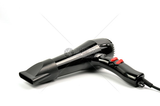 理发机治疗塑料造型师插头按钮工具理发师金属白色烘干机图片