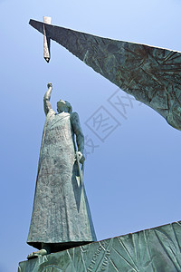 毕达哥拉斯几何学数学旅行哲学家纪念碑哲学雕像三角形历史性图片