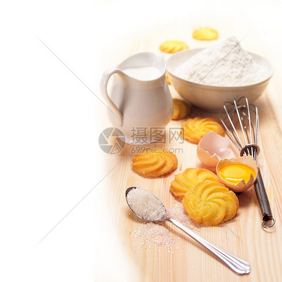 做烤饼干烘烤木板鞭子糕点木头工作餐厅烹饪黄油甜点图片