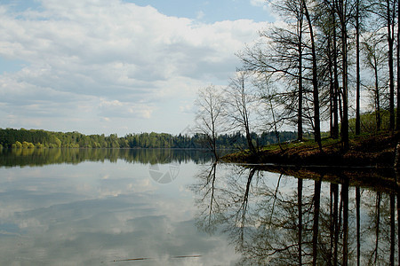 带湖泊的景观国家森林镜子木头日落反射旅游蓝色旅行太阳图片