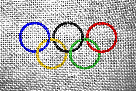 奥林匹克圆环纹旗图片