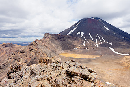 新西兰山的活火山锥吸引力公园旅游喷气锥体地形高山火山发泄陨石图片