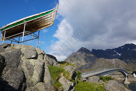 lofoten 宝箱岩石旅行海盗山脉目的地风景图片