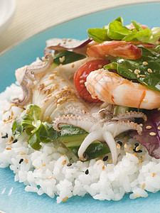 海食寿司沙拉盘子贝类谷物粮食工作室美食五谷杂粮寿司食品食物图片