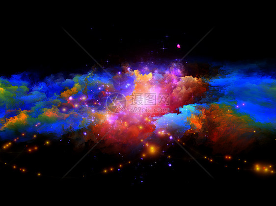 色彩多彩的分形云星云魔法创造力黑色墙纸音乐想像力精神泡沫图片