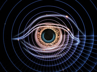 人工智能的视线黑色作品辉光圆形瞳孔虚拟现实眼睛鸢尾花手表圆圈图片