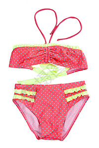 红色泳衣裤子内衣泳装蕾丝纺织品内裤裙子戏服衣服沙滩高清图片