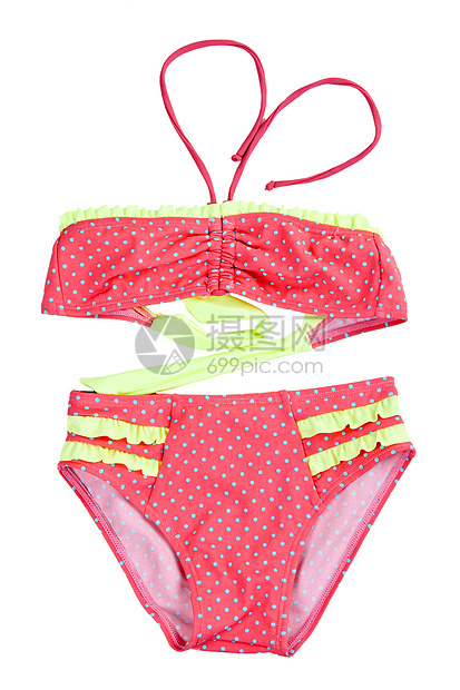 红色泳衣裤子内衣泳装蕾丝纺织品内裤裙子戏服衣服沙滩图片