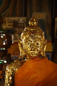 寺庙里的布丁雕像上帝艺术金子旅游工匠旅行精神宗教文化图片