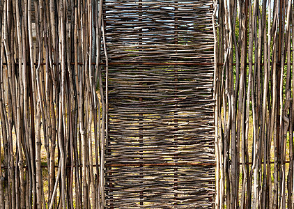 编织的木制围栏图片