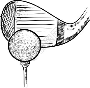 高尔夫俱乐部和球场草图图片
