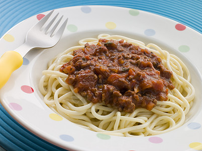 意大利面条晚餐草药食谱牛肉厨房水平烹饪用具儿童餐肉酱图片
