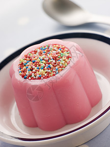 百分百和千分之一烹饪儿童餐糖果浇头食物食谱牛奶粉色甜食孩子们图片