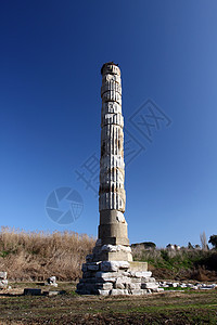 阿耳特弥弥斯神庙的废墟寺庙石头世界柱子吸引力遗迹建筑旅行历史性遗产图片